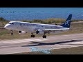 Tivat Airport LYTV/TIV Tower View - Montenegro Airlines Embraer 195LR Landing