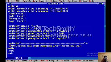 Program Sederhana Aritmatika Pascal ARIF ISLAHUDIN 150210091