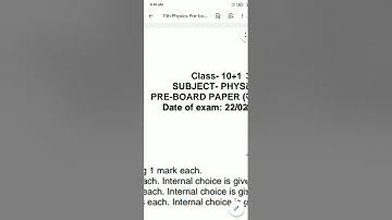 Sample 11th physics Paper in English Medium - Pseb Real Preboard 11th physics Paper  1