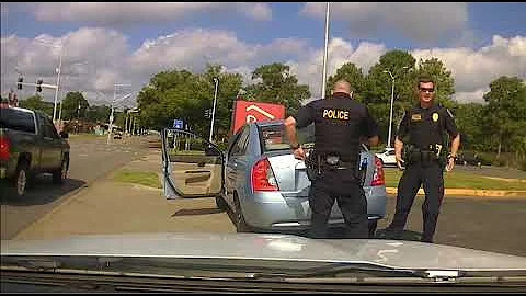 Dash cam video of Officer Jon Crowder battery