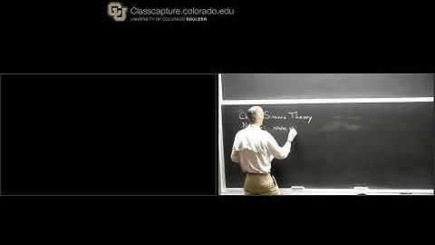 Gregory Moore Lecture 1 on Intro to 2+1D Chern Simons Theory