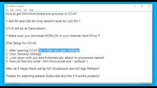 How To Get Win10universal Exe Process In Cheat Engine Or Ccv5 2017 Youtube - ccv5 roblox download