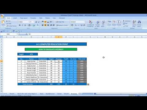 How to Calculate Accuracy in any field