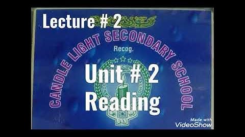 Class 5 English lit Lecture 2 week 7