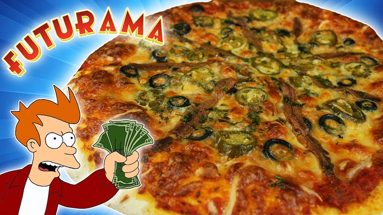 PIZZA de ANCHOAS de FUTURAMA! 🍕Con Masa de PAN!! 🍞 La preferida de FRY