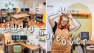 ART STUDIO MAKEOVER | Turning A Spare Room Into My Dream Studio/Office Space