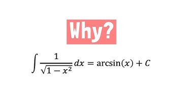 Why the Antiderivative of 1/sqrt(1-x^2) is arcsin(x)?| (Ali BA)