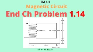 (E)EM(C) Q 1.14 || Magnetic Circuits || Two-Legged Magnetic Core with Air Gap