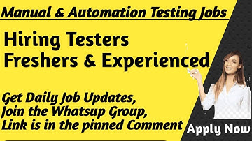 Software testing Jobs | Manual & Automation Testing | Fresher & Experience Jobs | Tech Bharat | 2024
