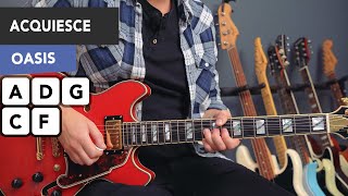 Oasis Acquiesce Guitar Lesson Tutorial - All Riffs & Chords screenshot 5