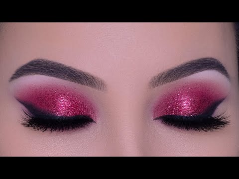 Ruby Glitter Eye Makeup Tutorial | Holiday Inspired Eye Look