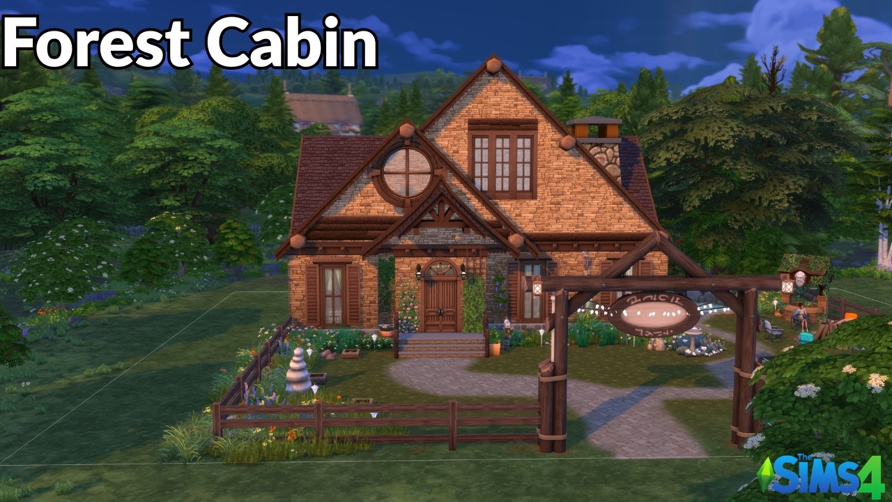 Forest Cabin Air BnB 🌳🌙🐰 | The Sims 4 Speed Build