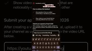 🥳Appeal video invalid url #appeal #invalidurl#guide #url #youtubeappeal #appealvideo