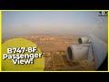 Passenger View on B747-8F Cargo Flight! Smooth evening landing into Jeddah! [AirClips]