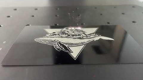 Marking on Metal Business Card by EM-Smart One - 3Plasers