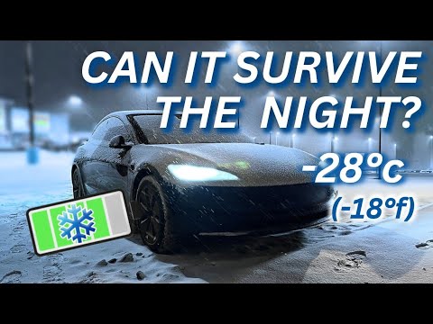 Leaving a Tesla &quot;Running&quot; all night in FREEZING Cold Canada