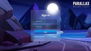 [Online Tutorials] Animated Glassmorphism Parallax Login Form using Html & CSS