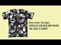 One Color Tie Dye : Circles Geode Method Black White Tie Dye T Shirt