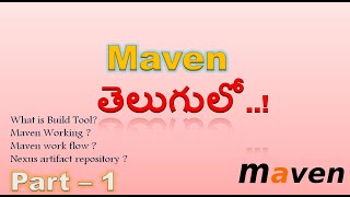 What is Maven | Maven in Telugu  | Maven Introduction | Maven Tutorial for Beginners in Telugu screenshot 4