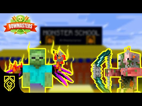 MONSTER SCHOOL: BOWMASTERS CHALLENGE - Minecraft Animation