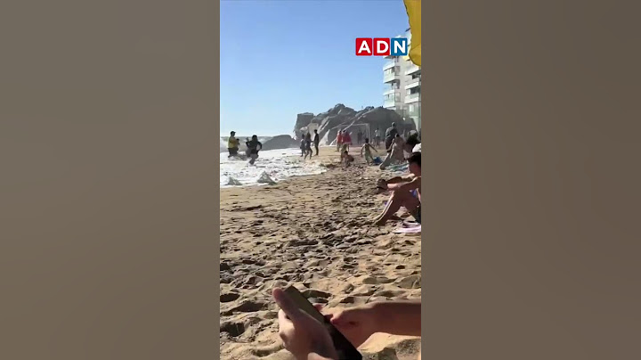 Ola sorprende a veraneantes en playa de Reñaca