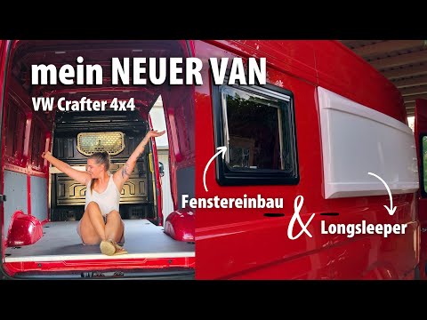 Neuer Van Ausbau – VW Crafter 4Motion 🛠️ | Fenster Einbau, Longsleeper & Bodendämmung!