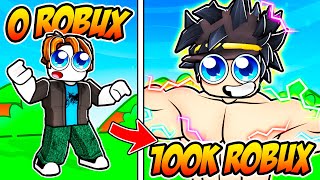 I Spent 100000 Robux To Be Strongest In Muscle Legends