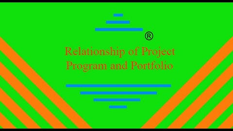 relationship of project, program and portfolio