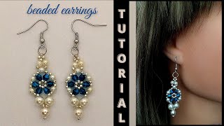 Beading Tutorial. DIY Dangle Earrings. Beaded Earrings. Earrings Pattern for Beginners