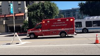 LOS ANGELES FIRE DEPARTMENT RESCUE 15 RESPONDING DOWNTOWN
