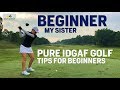 Beginner IDGAF Golfer with Tips - My Sister Starts Golf SHOOT 59 Pre-WAY OF THE PLAYA