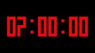 7 Hour Countdown Timer with Alarm & Chapters - Digital Display - Red