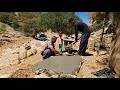 Nomadic Life In The Mountains Building A Platform For Washing Nomadic Clothes In The Mountains 