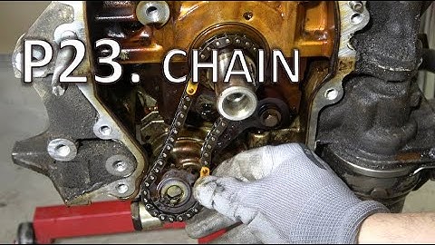 P23. How to Disassemble Toyota Camry 2.4 VVT-i engine: Oil Pump Timing Chain removal