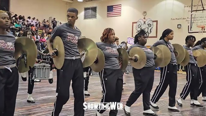 Florida Memory • FAMU marching band percussion section - Tallahassee,  Florida.