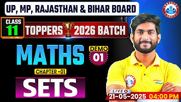 Class 11 Maths Chapter 1 Sets (समुच्चय) | Demo #1 | Toppers 2026 Batch | Board Exam 2026 | By RWA