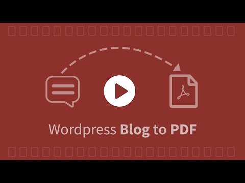 WordPress Blog To PDF Plugin