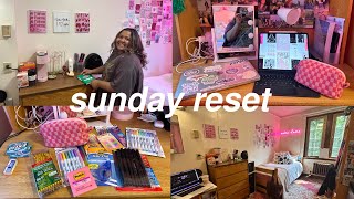 SUNDAY RESET: studying, homework, cleaning my dorm, organizing stationery, prepping for class, etc