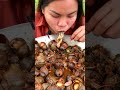 snail fried so yummy , snails recipe , seafood snails #shorts #short #eating 16