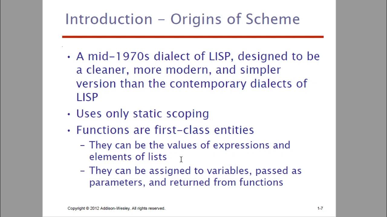 Functional Programming Languages – Introduction to LISP and Scheme-15. ...