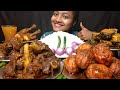 ASMR:CHICKEN CURRY,MUTTON CURRY,LIVER CURRY,FISH CURRY,EGG CURRY*FOOD VIDEOS*EATING VIDEOS