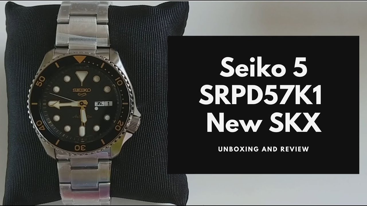 Seiko 5 Sports Diver SRPD57K Black & Gold - YouTube