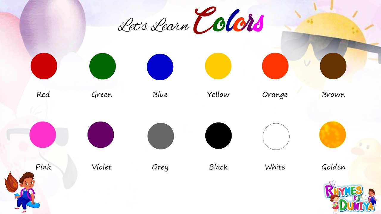 Learn Color Names for Kids 🌈🎨 | Colors in English | Fun & Easy Learning ...