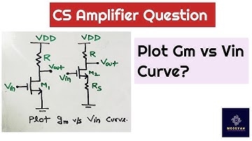 Plot gm vs Vgs Curve for Common Source Amplifier | Common Source with Source Degeneration