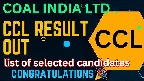 CCL MINING SIRDAR RESULT OUT 2023