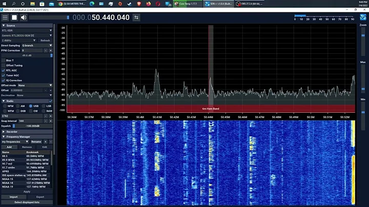 6 meters Ham Band wide open.  Tram discone, Clearstream 4V split.