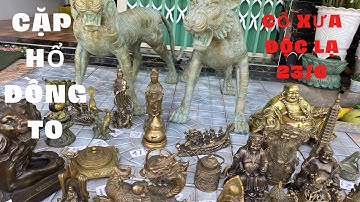 🔴🔴Đồ Cổ _ Đồ Xưa _ Cặp Hổ Đồng To _ Sư Tử Pháp. Sáng 23/6. #đồcổcầnthơ #đồcổ #đồxưa #đồđồng .