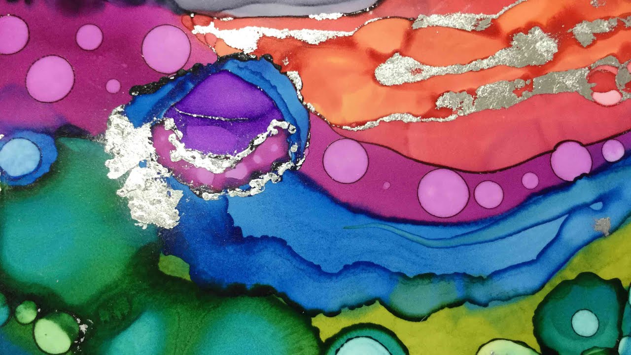 Abstract Ink Experiments Art Journal Prompts Week 38 - Abstract (Mixed Media Alcohol Ink ...