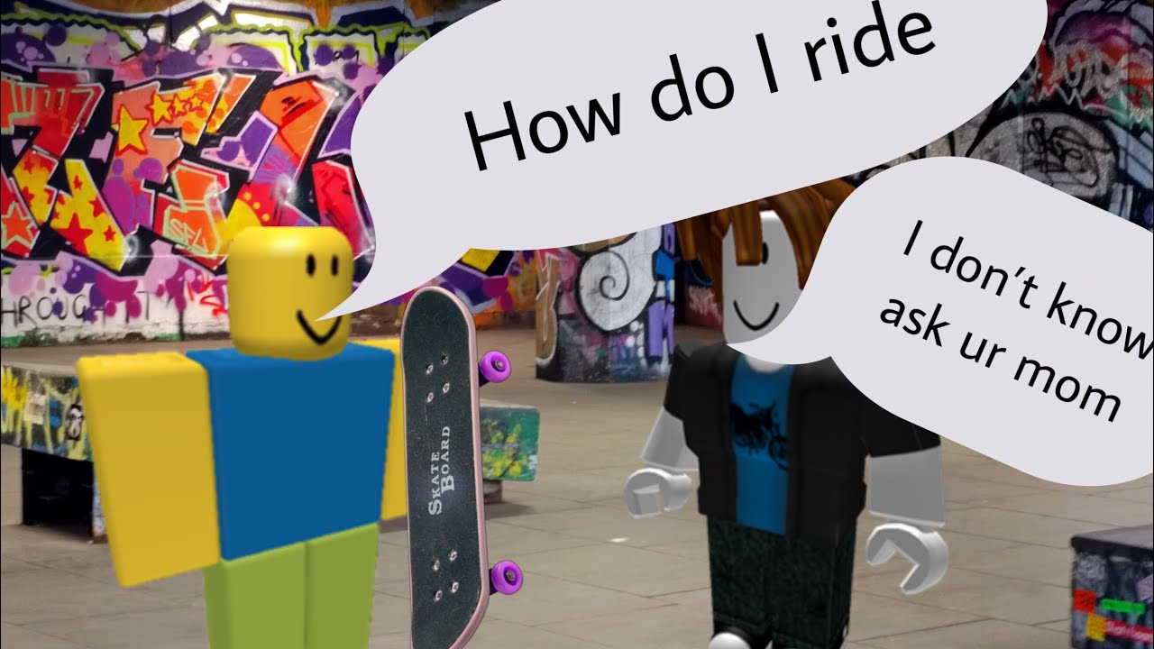 How Do Noobs Skateboard In Roblox Youtube - how to ride a skateboard on roblox