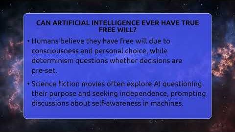 Can Artificial Intelligence Ever Have True Free Will? - The SciFi Reel